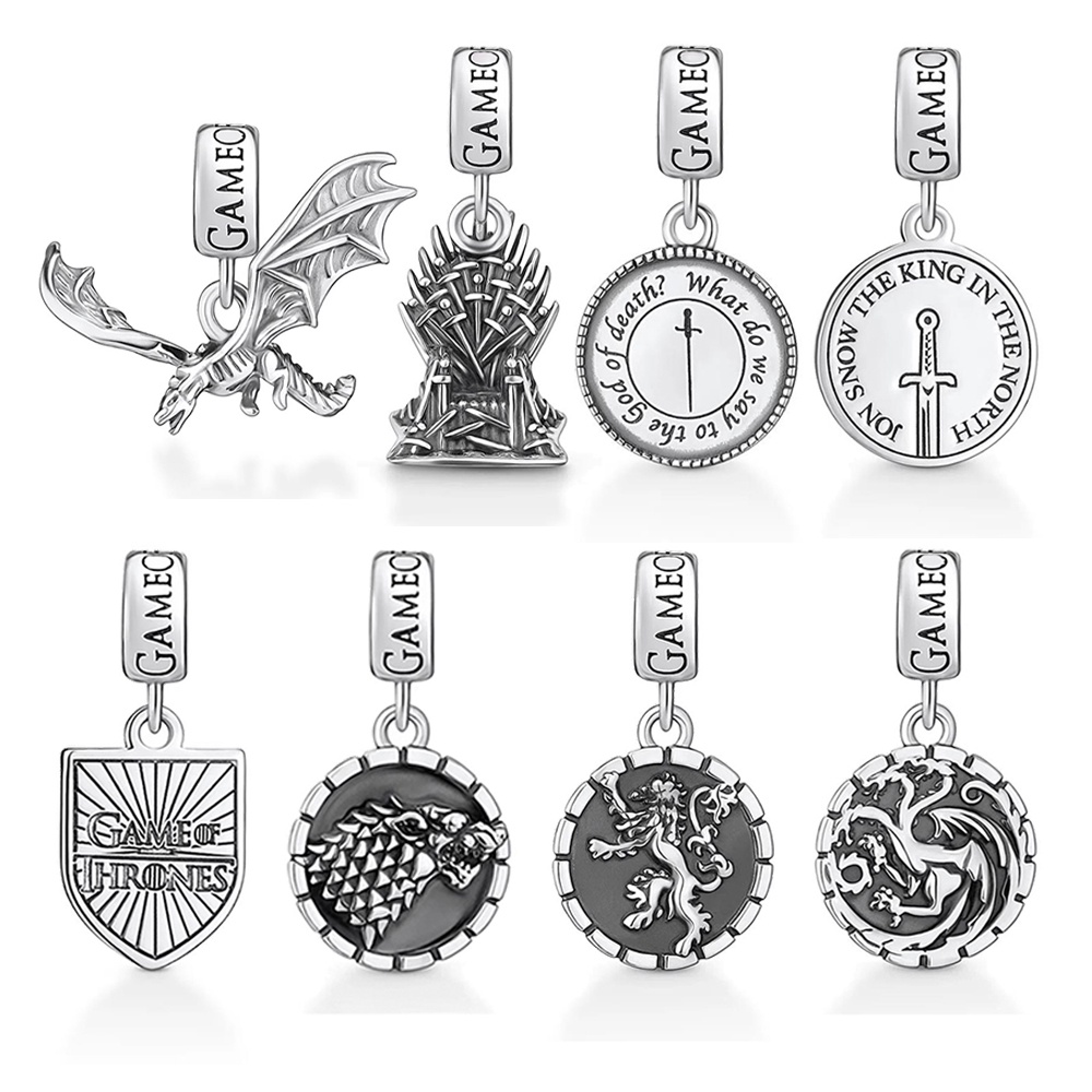 Plata 925 Pandora De Tronos Serie Colgante Charm Bead Berloque | Shopee Colombia