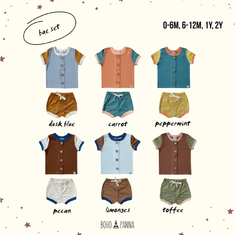 Conjunto Bae BOHO PANNA | Traje de ropa de bebé | Shopee Colombia