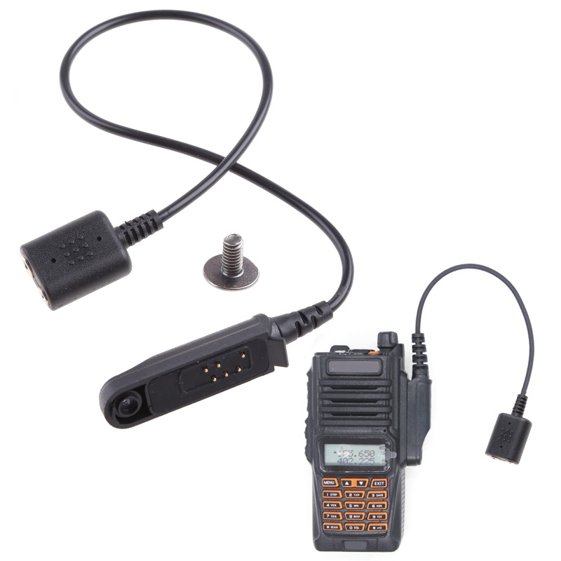 Image of SALESGIRL Cable Adaptador Baofeng UV-9R Plus XR Impermeable A 2 Pines Adecuado Para 5R-82 S9 Walkie Talkie Headse #5