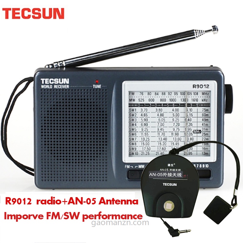 Radio Portatile Tecsun R-911 Nera, AM/FM E Onde Corte, Analogica, Con Uscita Cuffie