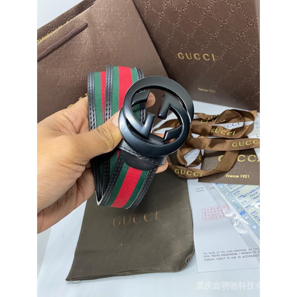 Venta Caliente] Cinturón De 100 % original Gucci Cuero Para Hombres , Correa De Hebilla Genuina A , Macho TBHC RFD5 | Shopee Colombia