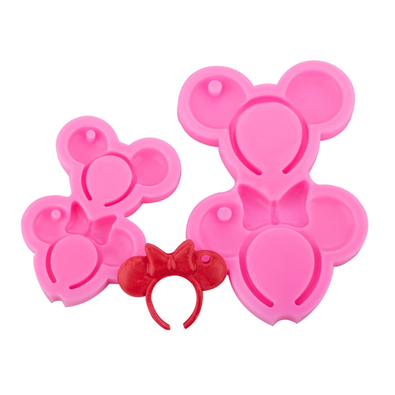 ME Moldes De Resina Epoxi Orejas De Mickey Llavero Fundición Para Bricolaje Regalos Hechos A Mano