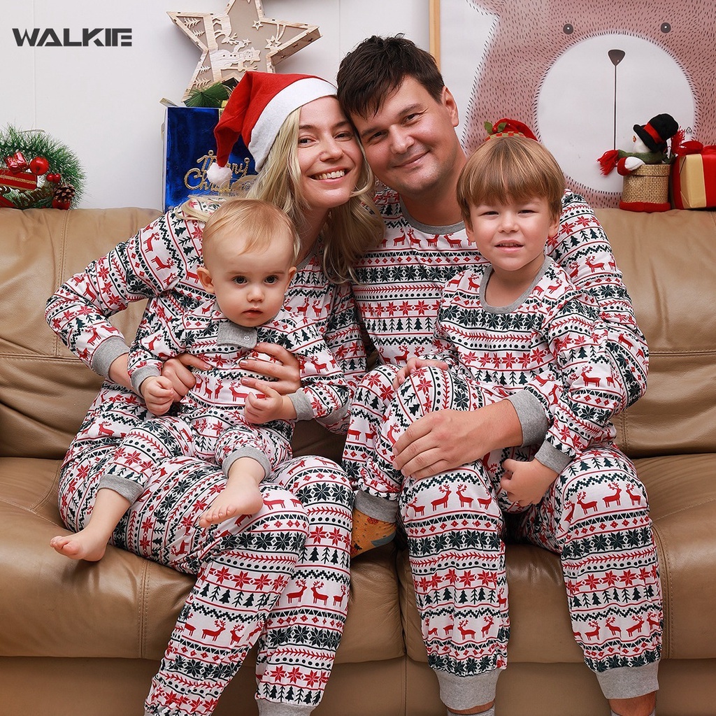 WALKIE 2021 Navidad Familia Pijamas Coincidencia Papá Mamá E Hija Ropa De  Conjunto Adulto Niños Dormir Para Padre Madre Hijo Traje | Shopee Colombia