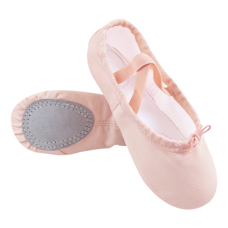 Zapatos Zapatos para niña Zapatos de baile Zapato de ballet Hecho a mano Cuero y lona Zapatos de ballet Full Sole Gimnasia de danza infantil 