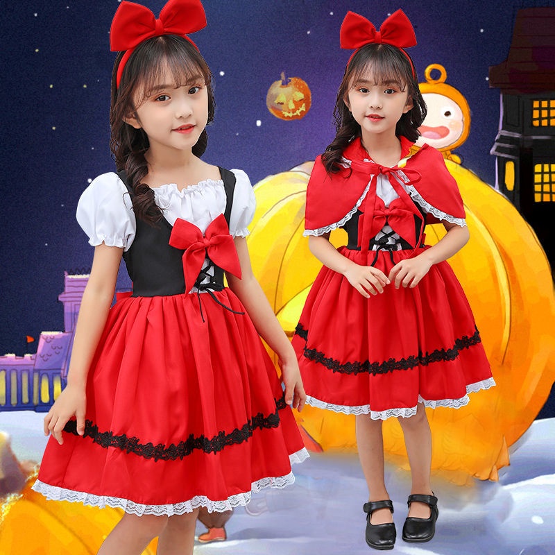 Disfraces de Halloween para niños, ropa de Caperucita Roja para niñas,  vestido de princesa, disfraces de cosplay de bruja | Shopee Colombia