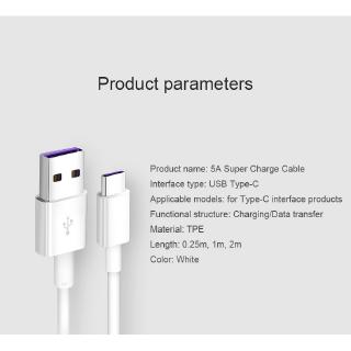 Image of thu nhỏ 5A USB C Supercharge tipo C Cable para Huawei P30 Pro P20 Lite Mate 20 P10 USB 3.1 tipo C carga rápida carga rápida #8