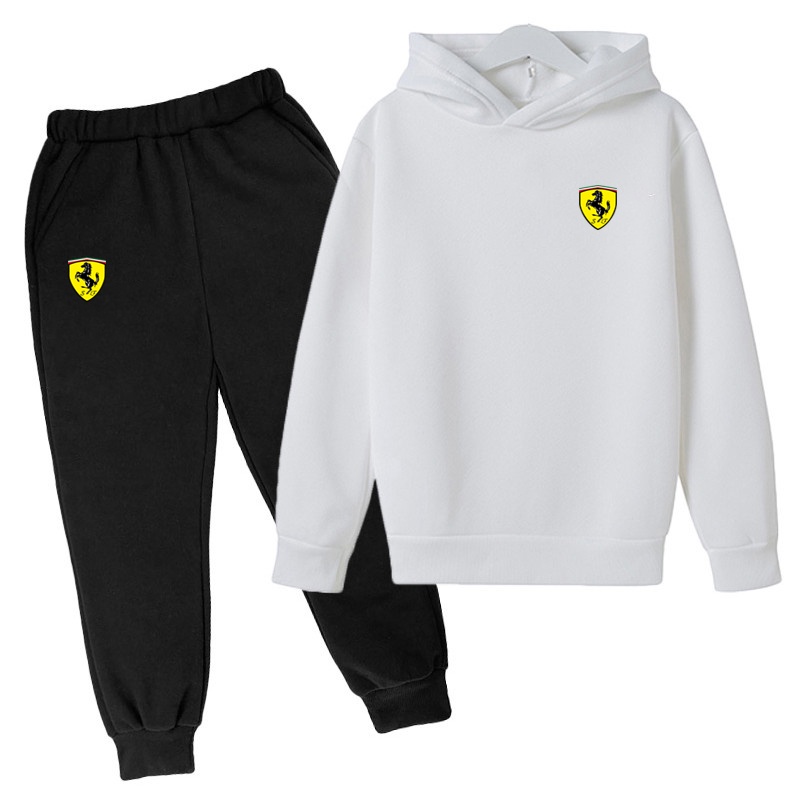 2022 Primavera Nueva Marca Ferrari Niños Y Niñas Sudadera Con Capucha Traje  De Algodón Para Ropa Deportiva De 4 A 14 Años | Shopee Colombia