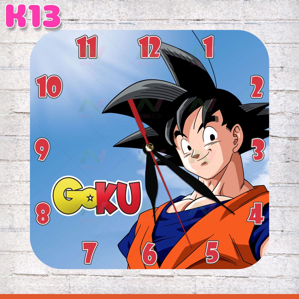 K13 Dragon Ball Goku personaje reloj de pared hogar/habitación decoración  de pared tamaño 25 cm | Shopee Colombia
