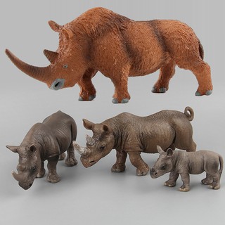 Rhinoceros Modelo De Juguete Animal Figura Niño Regalo Simulación Padre Rinoceronte Madre Rhino Educación Temprana #5