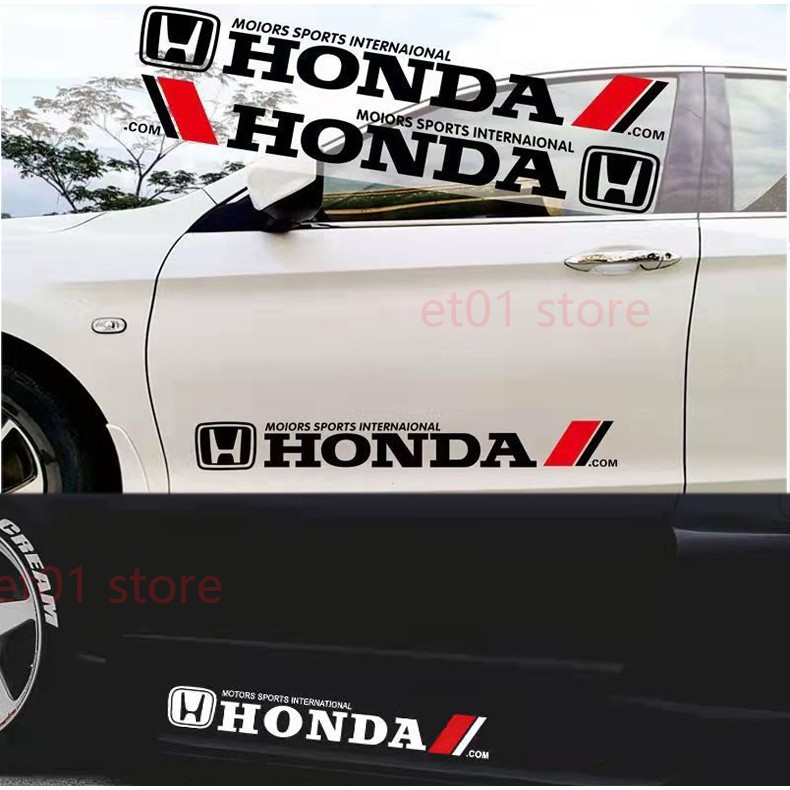 1 Par De Pegatinas Para El Cuerpo Del Coche Para Honda City CRV Civic Brio Accord BRV Odyssey Amaze Mobilio HRV Exterior DIY Insignia Accesorios #5