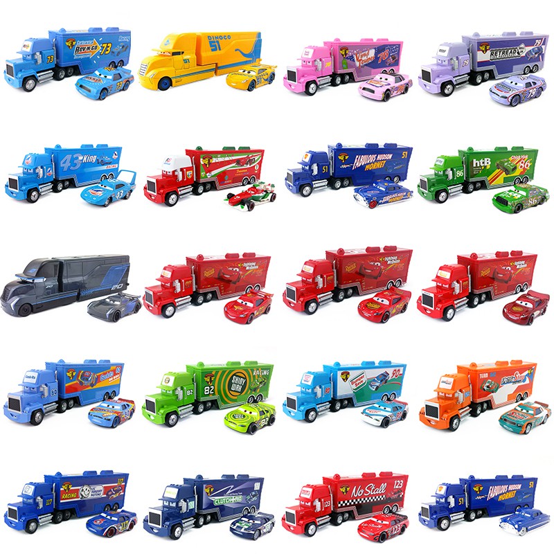 Disney Pixar Cars 2 3 Juguetes Lightning McQueen Jackson Storm Mack Uncle Truck 1 : 55 Modelo De Fundición A Presión Coche Juguete Niños Cumpleaños #8