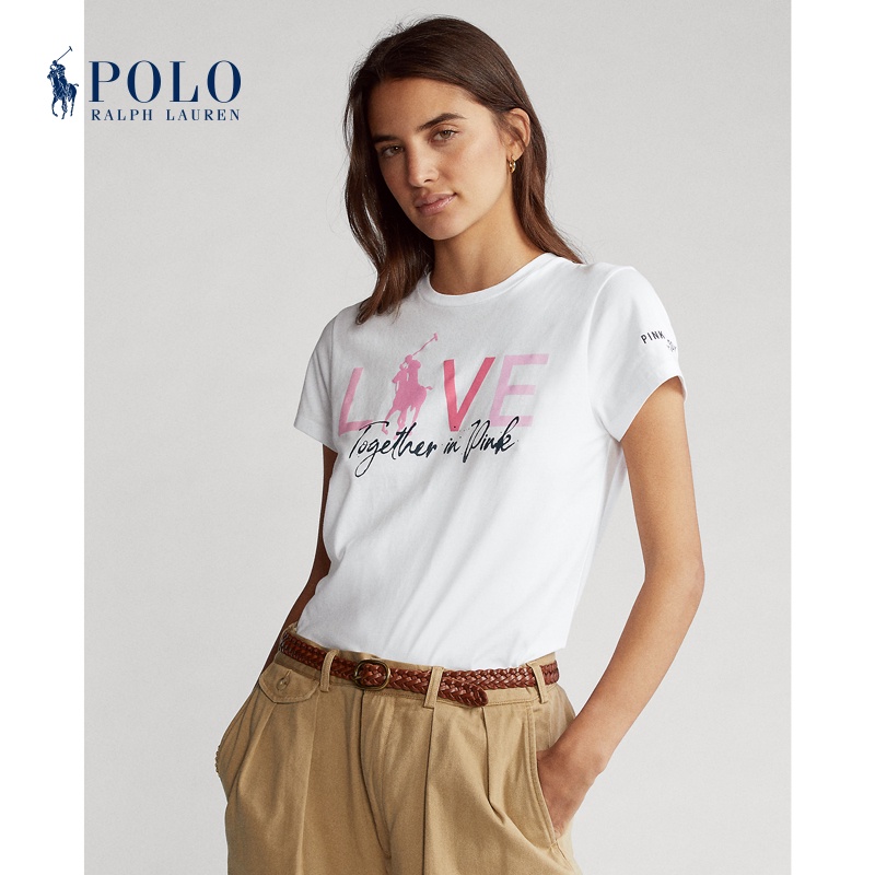 Ralph Lauren-Camiseta Clásica De Algodón Rosa Para Mujer #1