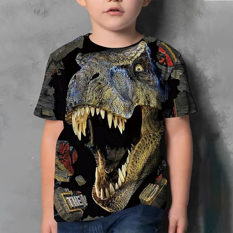 Tops Para Niños Dinosaurio Camisas Niño Regalo De Cumpleaños Fiesta Bebé  Godzilla Manga Corta Moda Casual Ropa De | Shopee Colombia