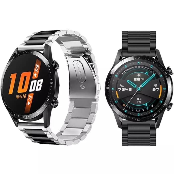 Acero inoxidable METAL hierro modelo TWOTONE banda para HUAWEI WATCH GT 2 46 mm SMARTWATCH reloj #1