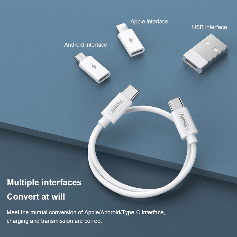 Remax 60W 5 En 1 Caja De Carga Rápida Multifuncional Para Teléfonos Móviles Portátil USB Tipo C Kit De Almacenamiento De Cable De Datos Con Pin De Tarjeta Soporte Oculto