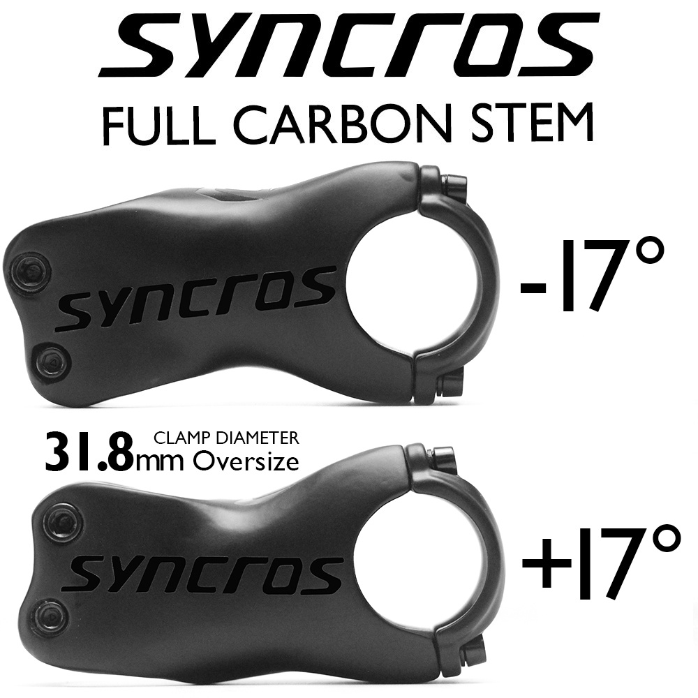 Image of Syncros Ultraligero Completo De Fibra De Carbono MTB Bicicleta Vástago De Montaña/Carretera Piezas Ángulo-6/- 17 Grados 60/70/80/90/110/120/mm #0
