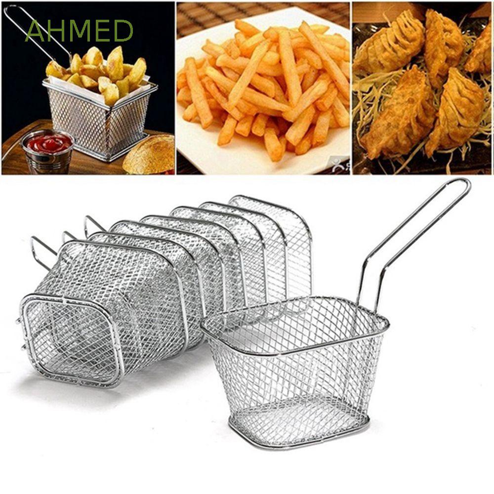 Square Mesh Frying Basket Strainer Mini Food Colander Mesh Fry Filter