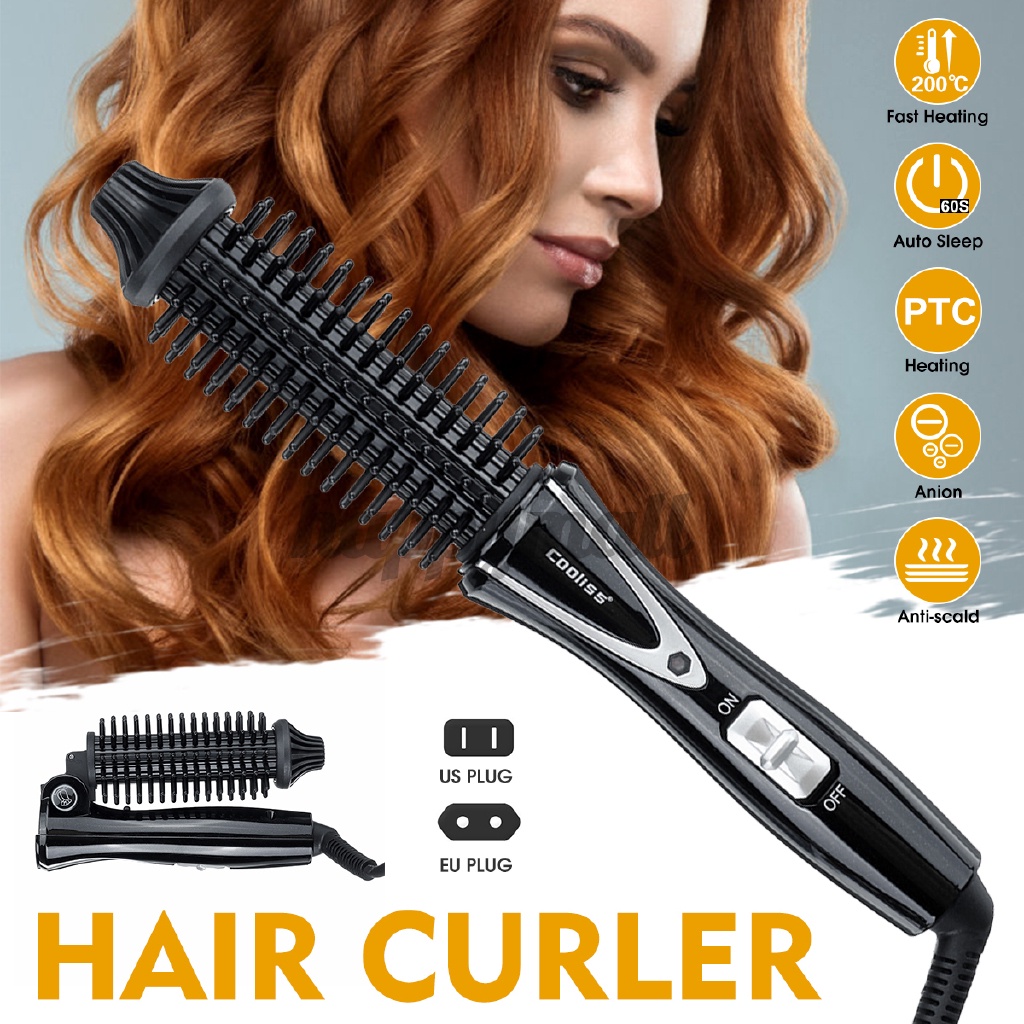 Automatic Hair Curler Professional Ceramic Curling Wand Salon Rotating  Styling Anti Tangle Spiral Machine Tool With Tourmaline Ceramic Heater And  LED Digital Shopee Malaysia | Portable Curling Iron Tourmaline Ceramics Hair  Curler