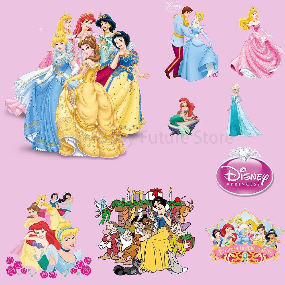 Disney Princess-Parches De Transferencia De Calor De Vinilo Para Ropa ,  Pegatinas Termo , Parche Infantil | Shopee Colombia