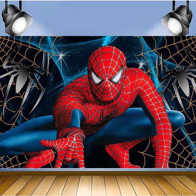 Superhéroe Spiderman Telón De Fondo Para Niños Fiesta De Cumpleaños Fondos  Decoración Vinilo 5X3ft | Shopee Colombia