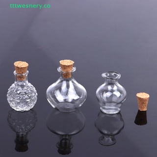 Image of tttwesnery 1 : 12 Botella De Vidrio De Almacenamiento De Casa De Muñecas Con Cubierta De Corcho Jarrón Pequeño Decoración Del Hogar Nuevo