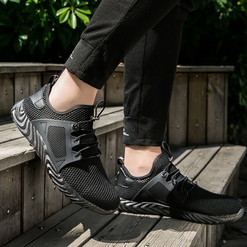 ieenay Zapatos indestructibles para Hombres Botas de Seguridad con Punta de Acero Ryder Zapatillas de Trabajo para Trabajadores Militares 