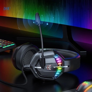 Image of DOU Gaming Headset Controller, Noise Cancelling Over Ear Headphones w/ Mic LED Light