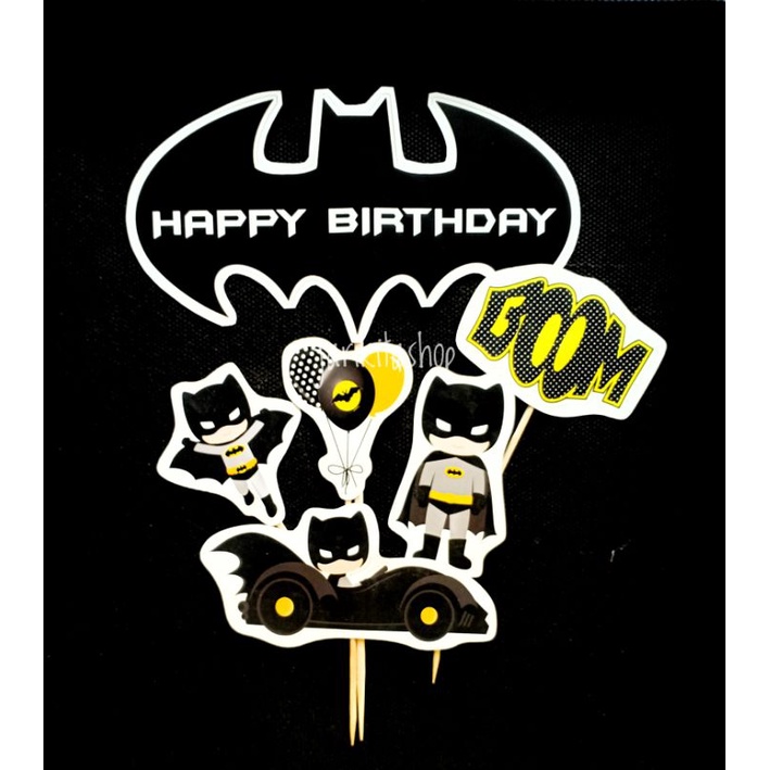 Decoración de tartas feliz cumpleaños BATMAN foto propiedades decoración de  fiesta | Shopee Colombia