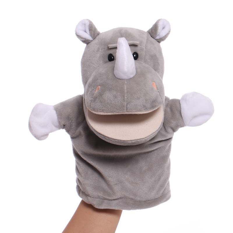 24 Horas Para Entregar goodsDesign Cute Hand Puppet Juguetes De Peluche Boca Móvil Animal Elefante Cocodrilo Rinoceronte Muñeca Suave Bebé Juguete Educativo Regalo VZQU #3