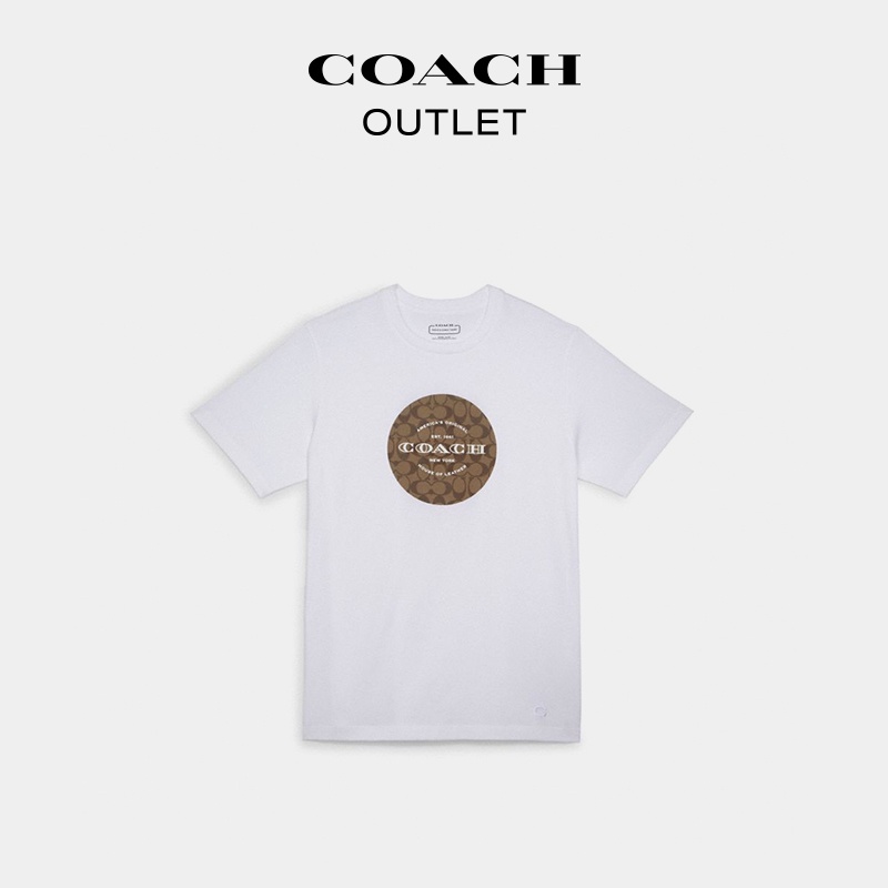 Camiseta Coach Outlet Con Logo Clásico Para Hombre | Shopee Colombia