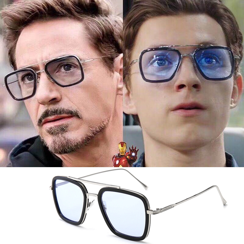 Lentes de Sol con Lentes cuadrados los vengadores Tony Stark para hombre #9