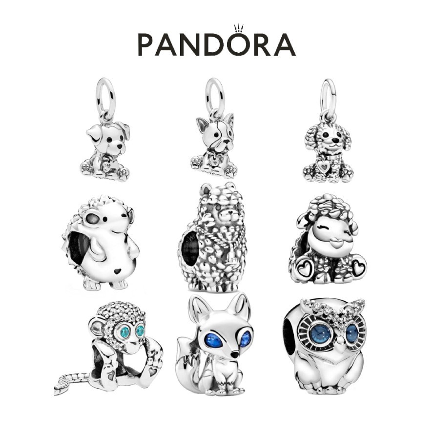 Charms pandora DIY Encanto De Plata Lindo Encantos Perro Búho Zorro Tortuga Colgante Abalorios Ajuste Mujeres Joyería y714 | Shopee Colombia