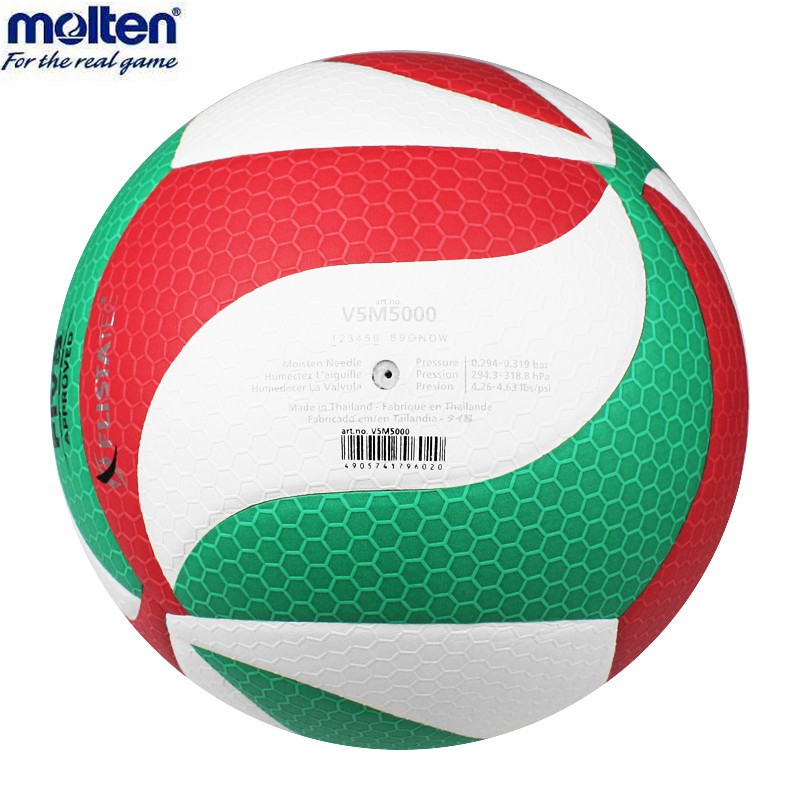Molten Top V5M5000-DE Ballon de compétition Blanc/vert/rouge 5