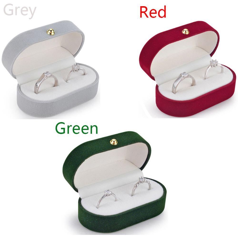 Caja De Anillos Dobles POLITIS Anillo De Compromiso Para Mujeres Boda