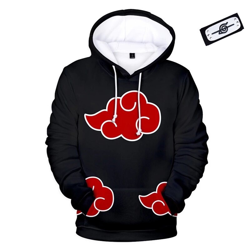 Japón Anime Manga Ropa Akatsuki Rojo Nube Sudadera Con Capucha Para Los  Hombres Chaqueta Chándal | Shopee Colombia