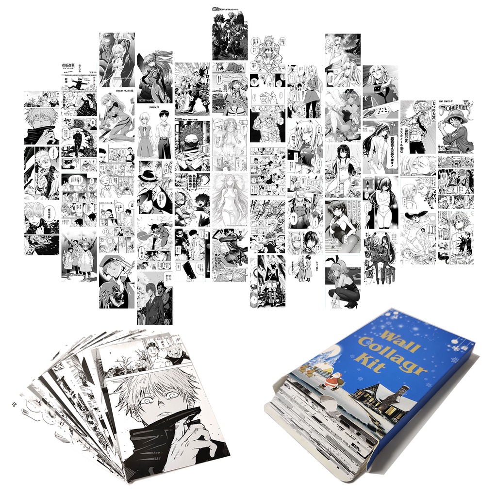 INK LAB Kit de Collage de Anime 50 Piezas Pósteres para Decoración de Pared de Dormitorio Impresiones Artísticas de Pared para VSCO Fotografía Estética 