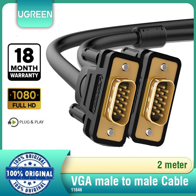 Ugreen Vga Cable Macho A Macho Metros Negro Shopee Colombia