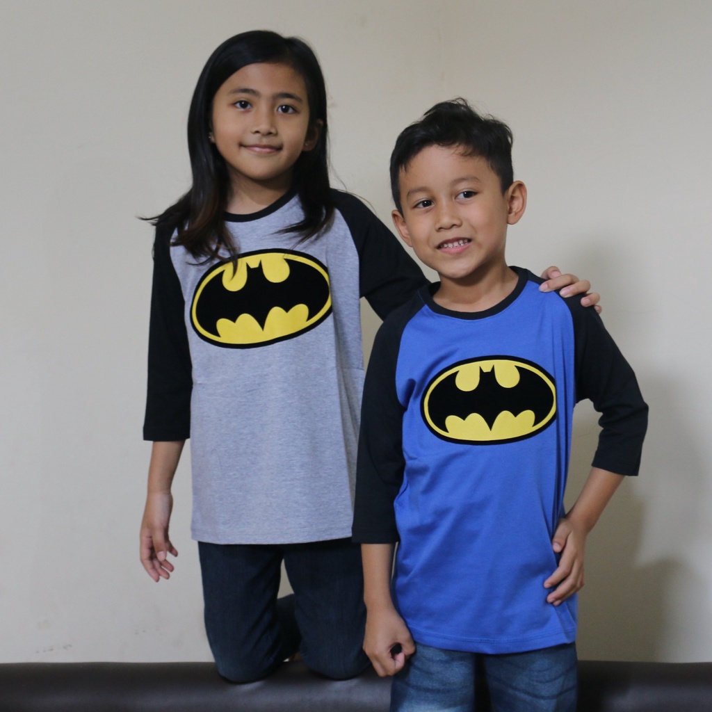 Camiseta REGLAN infantil 3/4 superhéroe BATMAN - Raglan Premium camiseta de  moda infantil flocado Blvet Cool REEDSHARK | Shopee Colombia