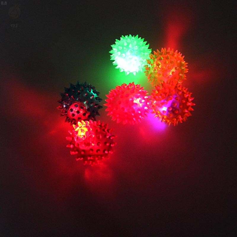 Ultra Light Up LED puntiagudas intermitente Bola Rebote sensorial Erizo Spike bolas 