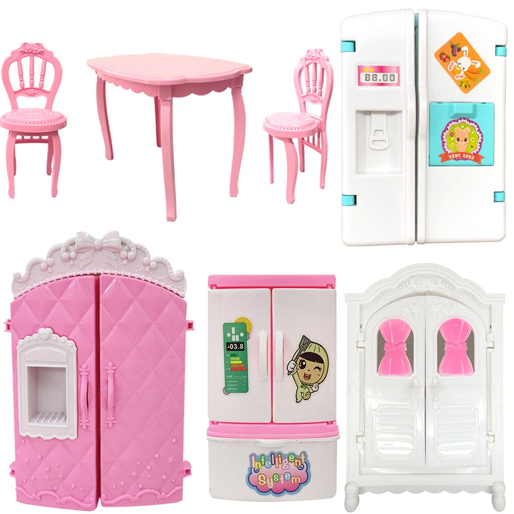 Refrigerador refrigerador plástico casa de muñecas muebles accesorios para 