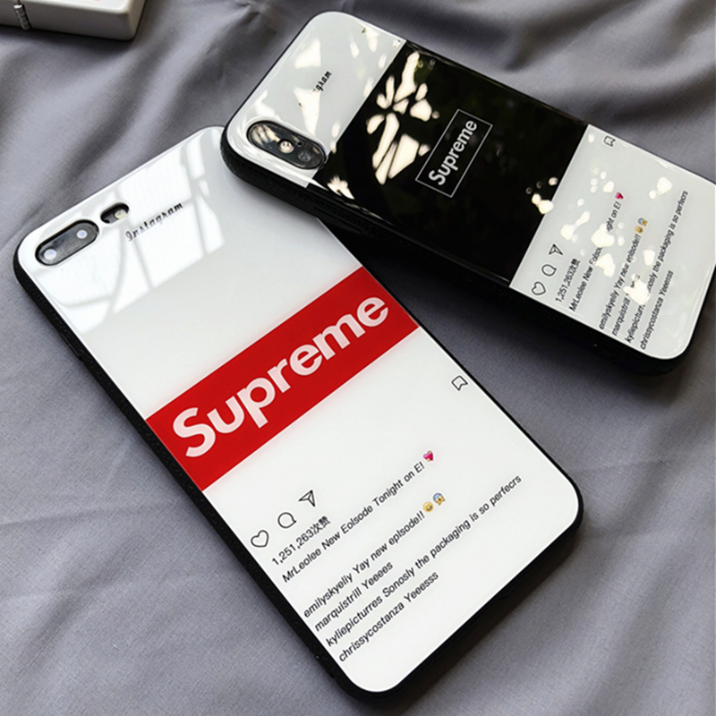 Funda Samsung Galaxy J8 J4 j6 2018 J5 j7 Prime Case Moda instagram supreme vidrio templado duro Capinha para Samsung j6 Plus 2018 J5 Prime fundas para celular #9