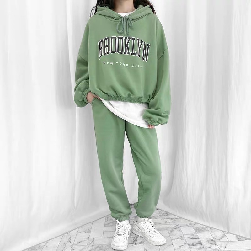 Brooklyn Sport conjunto de ropa/CASUAL un conjunto Top y materiales de lana  | Shopee Colombia