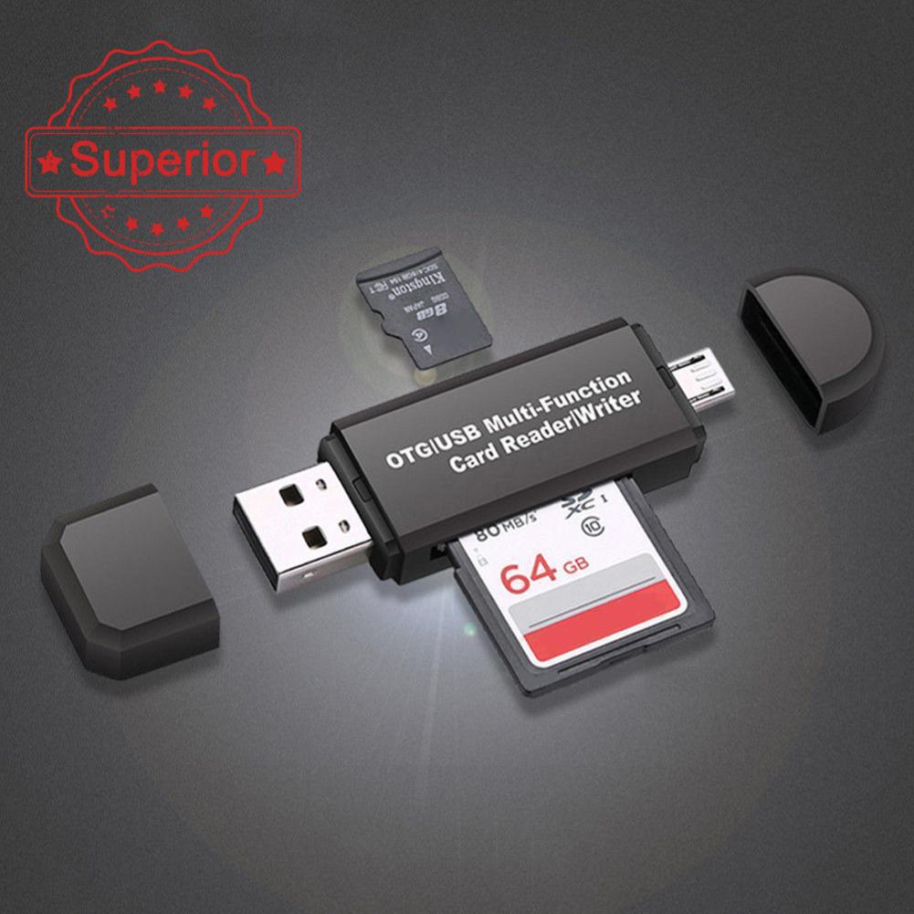 Todo En 1 USB Lector de Tarjeta de memoria Micro USB OTG a USB 2.0 Adaptador SD/Micro SD UK 