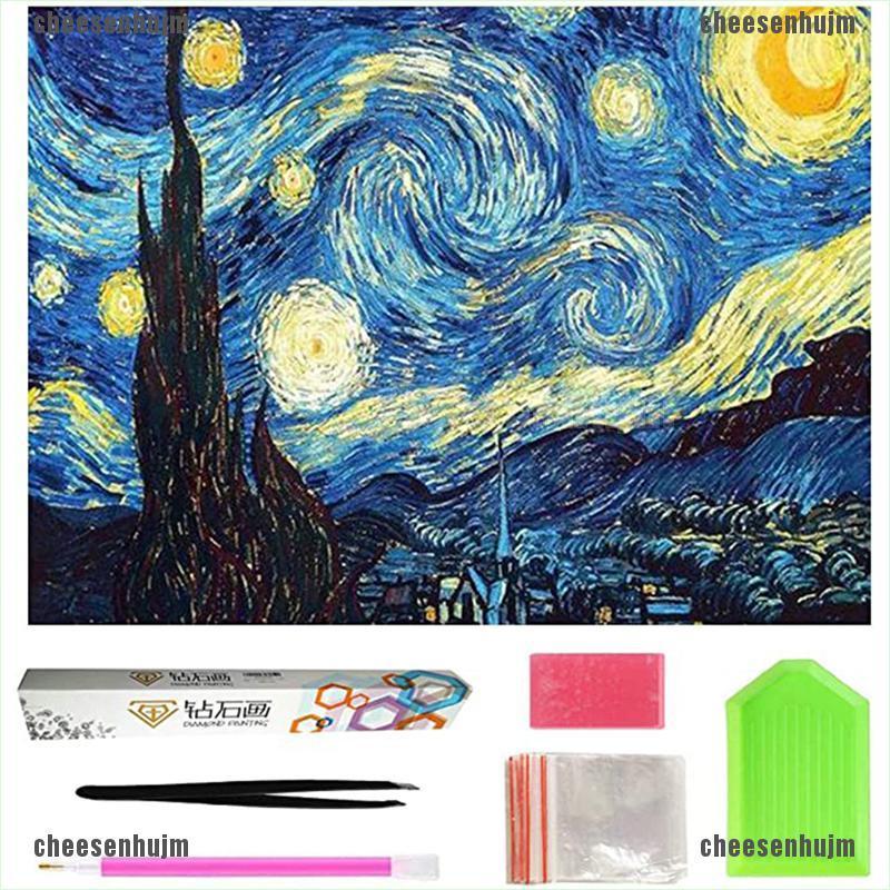 Pintura De Diamante 5d Para En Forma De Queso 5d/Estrellado Noche Para #3