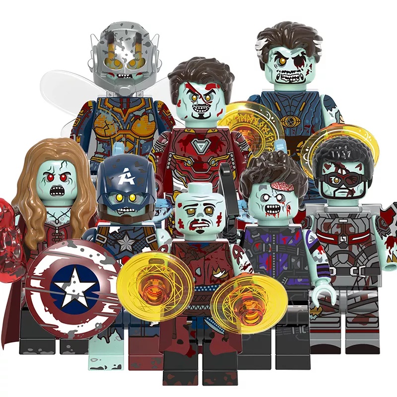 8 X Conjunto Completo Mini Figuras Fit Lego Marvel Dc 2020 Minifiguras Los Vengadores Super Heroes 