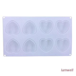 IAM Moldes De Silicón De Corazón/8 Agujeros Para Hornear/Molde Para Hacer Pastel De Chocolate/Gelatina Domo Mousse IAM Moldes De Silicón De Corazón/8 Agujeros Para Hornear/Molde Para Hacer Pastel De Chocolate/Gelatina Domo Mousse #2