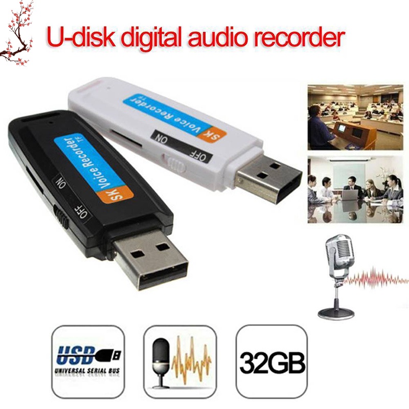 Recargable Mini U LYXMY 8g portátil USB Grabadora de conferencias de plástico y Audio Digital Comme Photo Spectacle portátil Disco de Memoria 