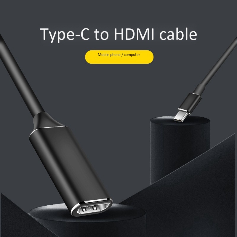 Image of Type-C to Female HDMI Adapter 4K HD TV Adapter Cable for Samsung Huawei PC Tablets Computer USB 3.1 HDMI Converter #8