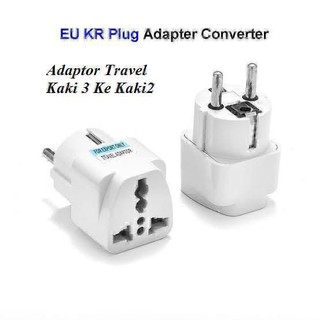 Image of thu nhỏ Adaptador de viaje para pies 3 a 2 patas / adaptador de enchufe / sobre enchufe / adaptador enchufe conexión #0
