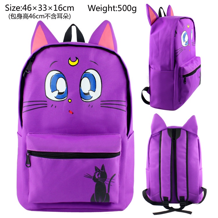 Sailor Moon Luna Lindo De Dibujos Animados Estudiante De Lona De Gran Capacidad Bolsa De La Escuela Niño Y Niña Mochila Regalo #7